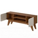 Ver imagem 7 de Rack Duetto para TV 65 160cm em MDF MDP com Pés Curvos Cinamomo Off White Artely