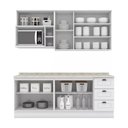 Ver imagem 6 de Cozinha Compacta 200cm com Aéreo Nicho para Micro-ondas 8 Portas 3 Gavetas Americana Henn - Branco/c