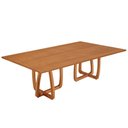 Ver imagem 1 de Mesa para Sala de Jantar Flora 240cm Tampo Canto Moeda Laminado
