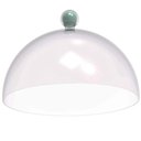 Ver imagem 2 de 8 Porta Bolo Torta 30cm Verde Menta Cúpula Boleira Doces Petiscos Bubble Crippa