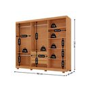 Ver imagem 3 de Guarda Roupa Casal Connor Mdf 3 Portas 4 Gavetas 6 Prateleiras com Espelho e Pés Moderna Mobília