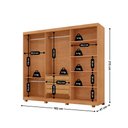 Ver imagem 3 de Guarda Roupa Casal Connor Mdf 3 Portas 4 Gavetas 6 Prateleiras com Espelho e Pés Moderna Mobília