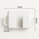 Ver imagem 4 de Kit 4SUPORTE de Parede para Celular com Ganchos Organizador Tomada Quarto Escritório - 4BRANCO