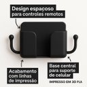 Ver imagem 3 de Kit 4SUPORTE de Parede para Celular com Ganchos Organizador Tomada Quarto Escritório - 4BRANCO