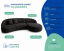 Ver imagem 4 de Sofá Luxuoso Sala de Estar Modular 290cm Aiko