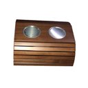 Ver imagem 3 de Kit 02un Esteira Braço de Sofá Porta Copo Alumínio Madeira