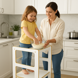 Torre Aprendizagem Resistente Mdf Premium Regulavel Branco - 1