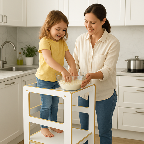 Torre Aprendizagem Resistente Mdf Premium Regulavel Branco