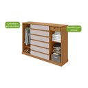Ver imagem 3 de Comoda Sapateira Vedra 7 Gavetas 2 Portas - Lp - Rei de Casa Amendoa Clean/Off White