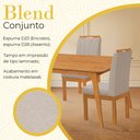 Ver imagem 4 de Conjunto Mesa Retangular 120x90 com 6 Cadeiras Blend Pés Madeira Maciça Sala Premium Moderna - Bege