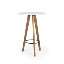 Mesa Bistrô Redondo Murilo 70cm - Napole Decor Branco - 1