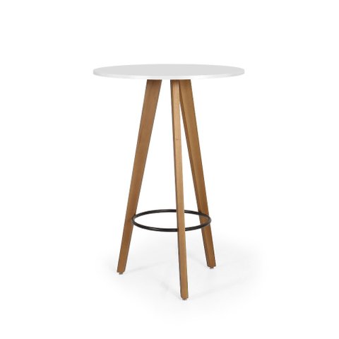 Mesa Bistrô Redondo Murilo 70cm - Napole Decor Branco