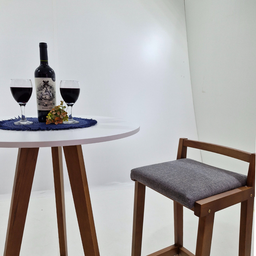 Mesa Bistrô Redondo Murilo 70cm - Napole Decor Branco - 3