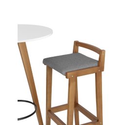Mesa Bistrô Redondo Murilo 70cm - Napole Decor Branco - 2