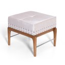Ver imagem 1 de Puff de Madeira com Estofado Retangular Bell Creme - Straub Web