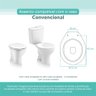 Assento Sanitário Tampa de Vaso Branco Mdf Laqueado Oval Convencional Universal para Todas As - 3