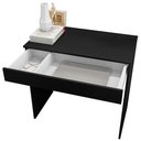 Ver imagem 3 de Mesa Escrivaninha Bp 100% Mdf 80cm Com 01 Gaveta Preto