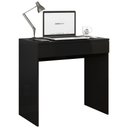 Ver imagem 2 de Mesa Escrivaninha Bp 100% Mdf 80cm Com 01 Gaveta Preto