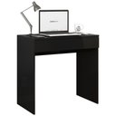 Ver imagem 1 de Mesa Escrivaninha Bp 100% Mdf 80cm Com 01 Gaveta Preto