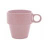 Xicara P/ Café Cerâmica Empilhavel Rosa 90ml Chá Servir Lyor - 1