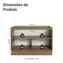 Ver imagem 5 de Balcão Gabinete de Pia 120 Cm 2 Portas (sem Tampo) Rustic/cinza Lux Madesa Rustic/cinza