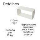 Ver imagem 3 de Nicho Retangular Decorativo 60 Cm Mdf Branco