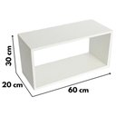 Ver imagem 4 de Nicho Retangular Decorativo 60 Cm Mdf Branco