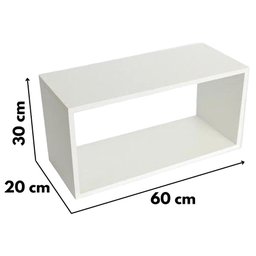 Nicho Retangular Decorativo 60 Cm Mdf Branco - 4