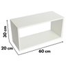 Nicho Retangular Decorativo 60 Cm Mdf Branco - 4