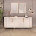 Ver imagem 2 de Buffet América (Cléo) 4 Portas 2 Prateleiras MDP MDF Off White Gran Belo