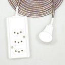 Ver imagem 2 de Extensão Elétrica 5 Metros Pp 2x0,75mm² Revestido Tecido Multicolor Brilhoso Cabos Immediate Régua D