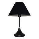 Ver imagem 2 de Abajur para Sala ou Quarto Base Preto e Cúpula de algodão Preto