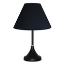 Ver imagem 1 de Abajur para Sala ou Quarto Base Preto e Cúpula de algodão Preto