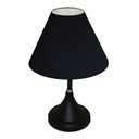 Ver imagem 3 de Abajur para Sala ou Quarto Base Preto e Cúpula de algodão Preto
