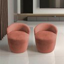 Ver mais imagens de Kit 2 Poltronas Decorativa Yara Orgânica Bouclé Terracota