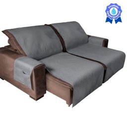 Capa Protetora para Sofa Retratil Impermeável 1,80 Cinza - 1