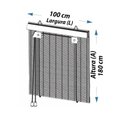 Ver imagem 6 de Persiana Bambu Romana Bege 100 (L) X 180 (A) cm Cortina Madeira Roman Shade c/ Bandô 1,00 x 1,80