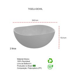 Tigela Bowl Saladeira Travessa Funda Vermelha 2l - 3