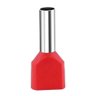 Terminal Pré-isolado Pino Tubular Duplo 10,0mm² - Vermelho - 50 Unidades - 1