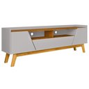 Ver imagem 1 de Rack para Sala de Estar Tv 70 Pol 180cm Morello B02 Off White Naturalle - Lyam Decor
