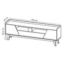 Ver imagem 5 de Rack para Sala de Estar Tv 70 Pol 180cm Morello B02 Off White Naturalle - Lyam Decor