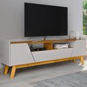 Ver imagem 2 de Rack para Sala de Estar Tv 70 Pol 180cm Morello B02 Off White Naturalle - Lyam Decor