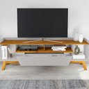 Ver mais imagens de Rack para Sala de Estar Tv 70 Pol 180cm Morello B02 Off White Naturalle - Lyam Decor