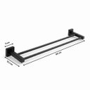 Ver imagem 4 de Toalheiro Suporte para Toalha Linear Athena 27332 Meber - Preto
