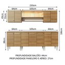 Ver imagem 4 de Armário de Cozinha Completa 233cm Rustic Emilly Smile Madesa 04