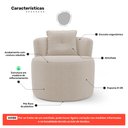 Ver imagem 3 de Poltrona Orgânica Living Bob com 01 Almofada Bouclê Bege - Desk Design