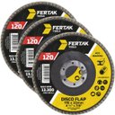 Ver imagem 1 de Disco Lixa Flap 115mm Grão 120 Madeira Aço Desbaste | 03 Un