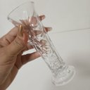 Ver mais imagens de Vaso Decorativo de Vidro Transparente 15x5x5cm Enfeite Sala Mesa Estante Flores