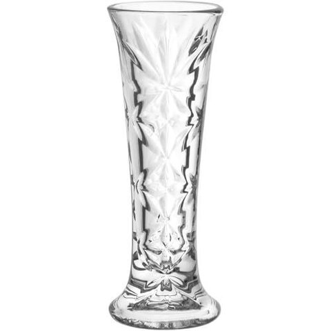 Vaso Decorativo de Vidro Transparente 15x5x5cm Enfeite Sala Mesa Estante Flores