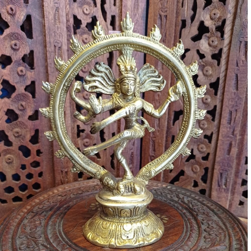 Estátua De Bronze Shiva Nataraja 19 Cm - 2